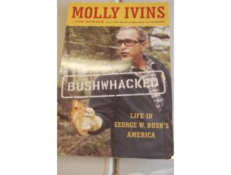 Signed poster: Molly Ivins' 'Bushwacked'