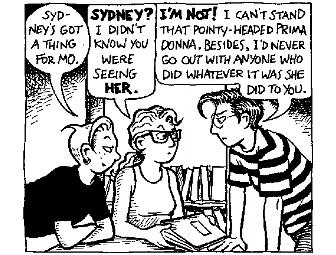 Original DTWOF comic strip by series creator Alison Bechdel