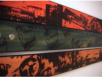 Handmade Screenprinted Leather Belt of Your Choice