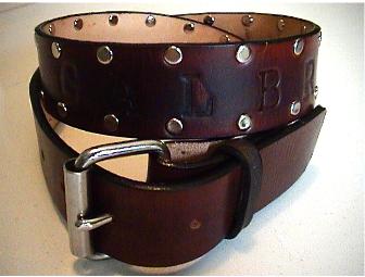 Handmade Screenprinted Leather Belt of Your Choice