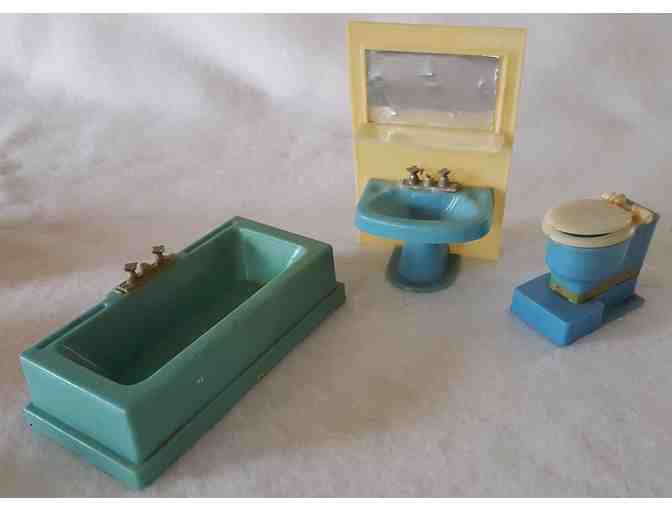 Collection of Vintage Plastic Dollhouse Furniture