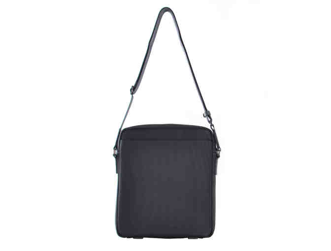 Olympia Messenger Bag- Ballistic Nylon with leather - Dark Navy