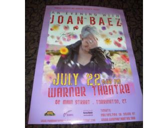 Autographed Joan Baez Promotional Poster