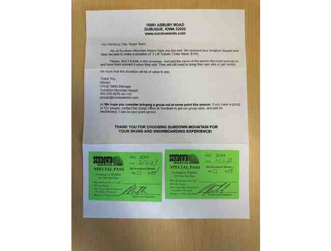 Two Sundown Mountain Resort Lift Tickets - Photo 1