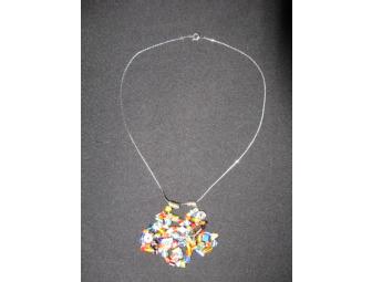 Hand-Crafted Necklace of Multicolor Beads