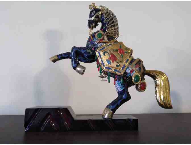 Enamel Horse on Stand