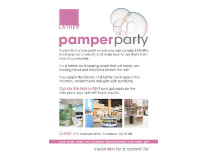 LATHER Pamper Party for 10-15 people
