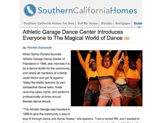 Athletic Garage Dance Center - 5 hours of Dance or Fitness Classes valued at $75
