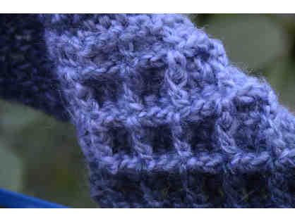 Child's purple knit scarf