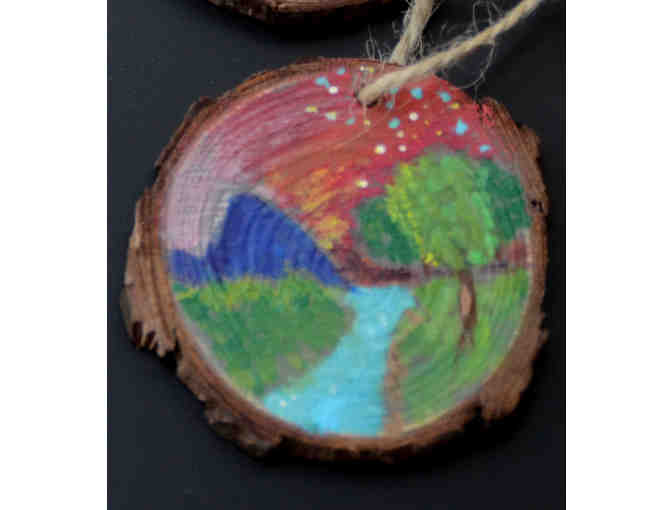 Painted Mountain ornament, red-sky and river
