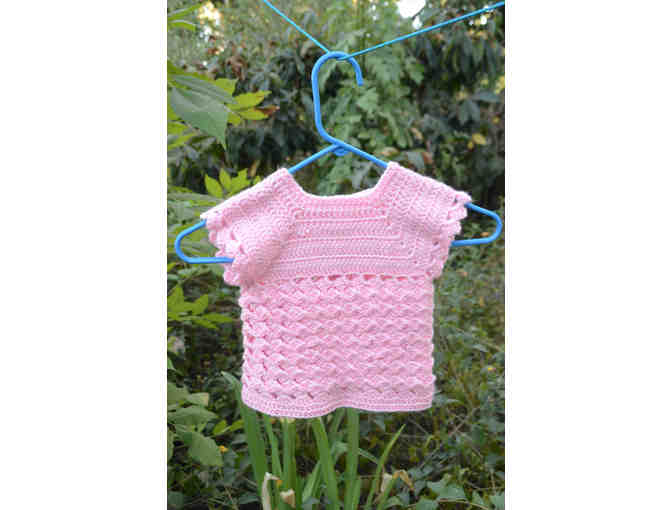 Baby Coat pink with short sleeves