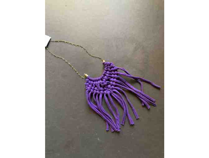 Purple Macrame necklace