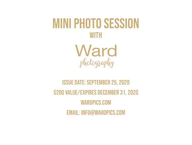 Mini photo session Ward Photography