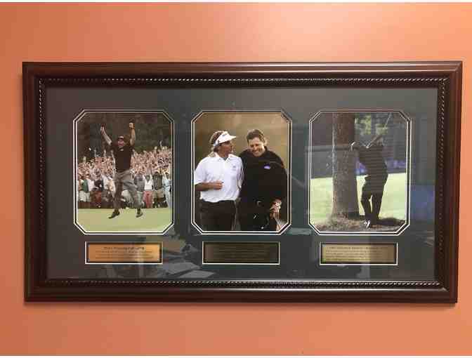 Framed Phil Mickelson and Fred Couples Commemorative Photos