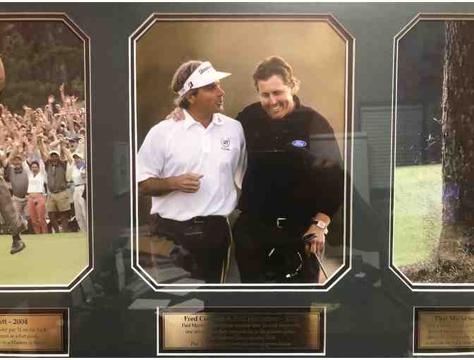 Framed Phil Mickelson and Fred Couples Commemorative Photos