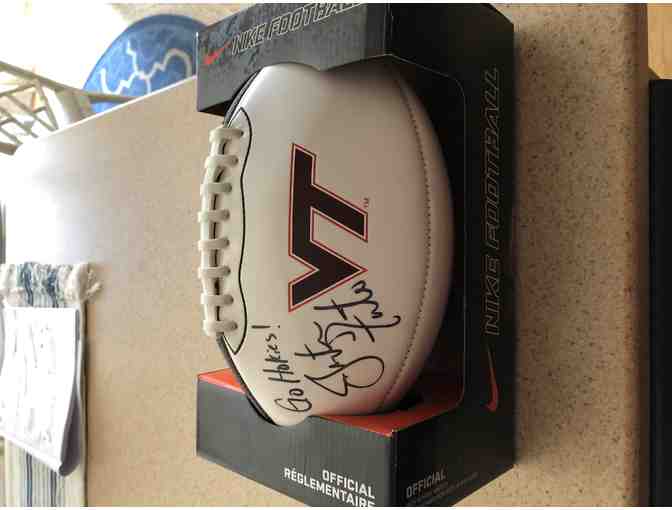 Signed Virginia Tech Justin Fuente Football in Commerative Case