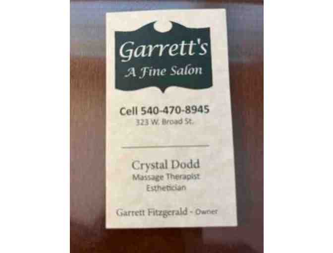 Massage Gift Certificate from Garrett's