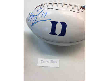 Autographed football by Daniel Jones, New York Giants