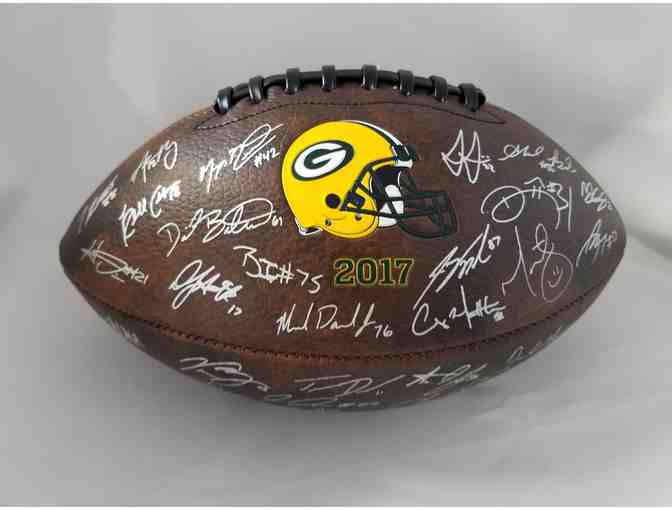 Green Bay Packers football signed by 2017 team