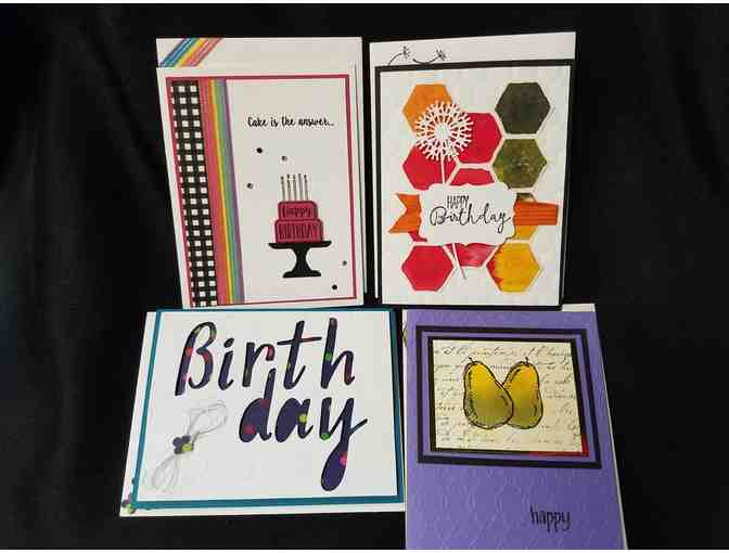 Hand-stamped greeting cards