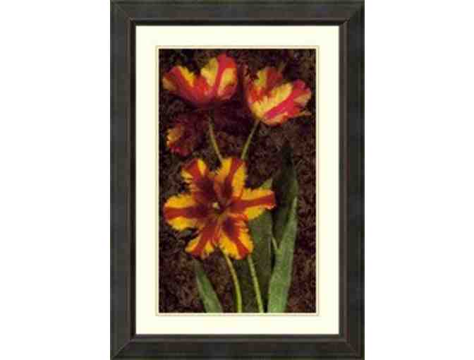 Framed Floral Print - 3 flowers - Photo 1