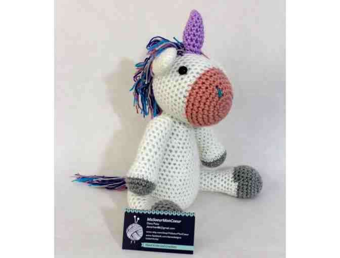 Hand Knit Unicorn Stuffed Animal