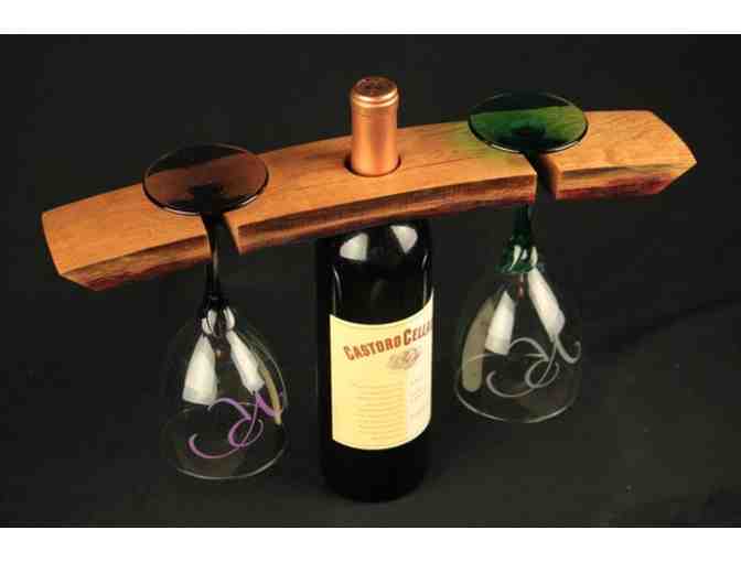 Wine Bottle and 2 Glass Holder