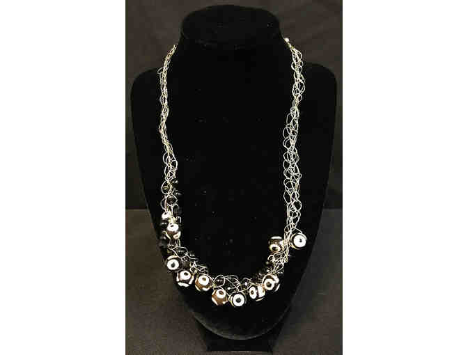 Black-and-White Beaded Necklace