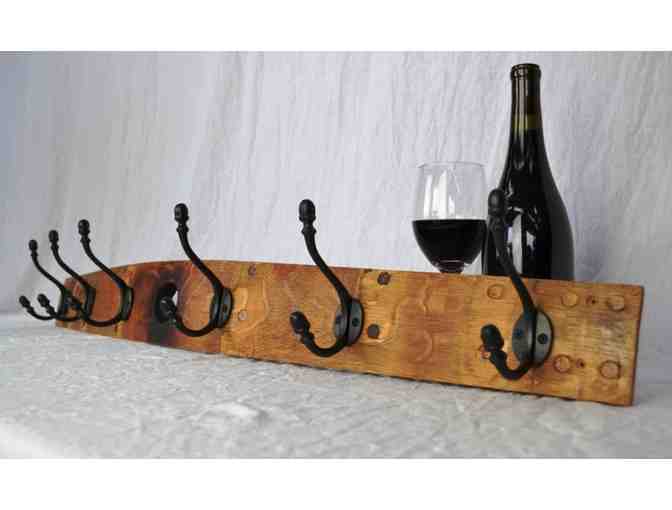 Wine Barrel Stave Coat Rack