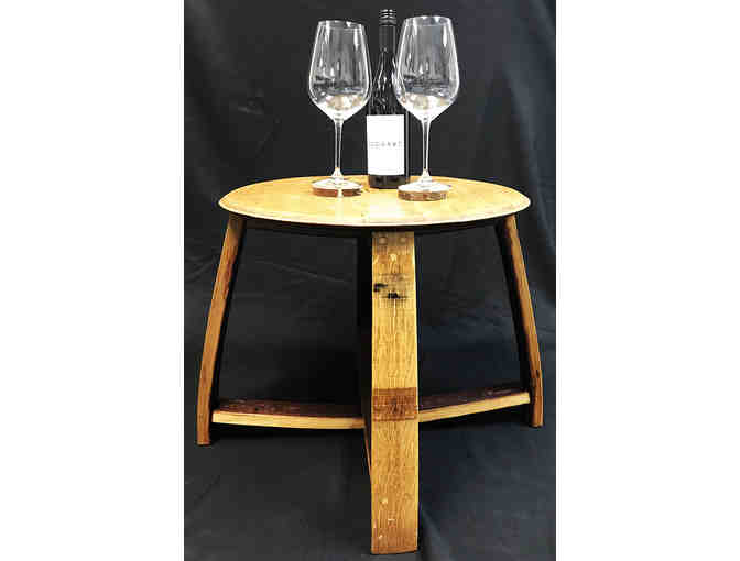 Barrel Head Side Table - Up-cycled Wine Barrel Furniture