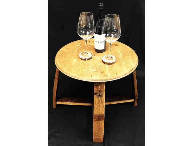 Barrel Head Side Table - Up-cycled Wine Barrel Furniture