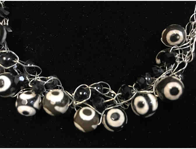 Black-and-White Beaded Necklace