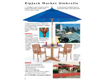 9 foot American Oak Market Umbrella from Zip Jack Umbrellas