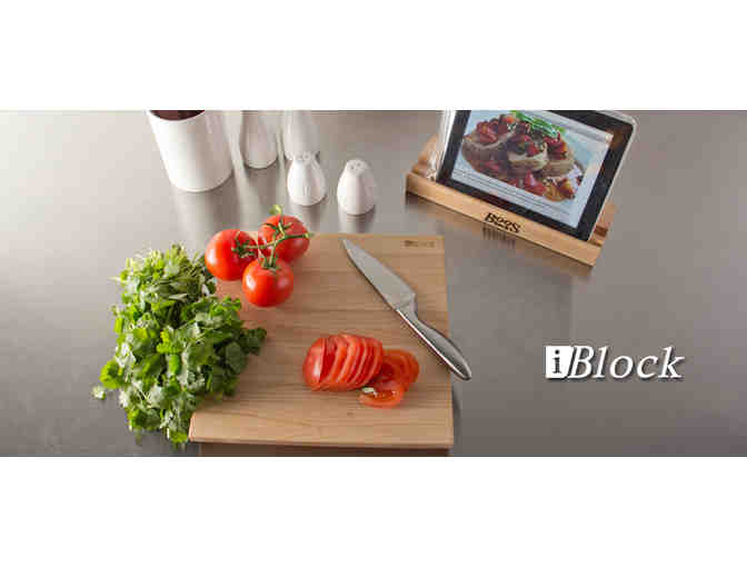 John Boos & Co. iBlock Cutting Board and Stand and Boos Block Board Cream
