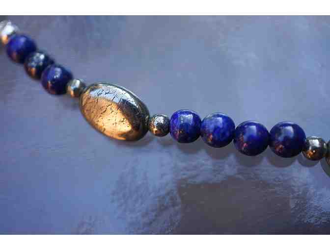 Lapis and Pyrite Necklace with Earrings - 'Pick A Pocket' Raffle Item