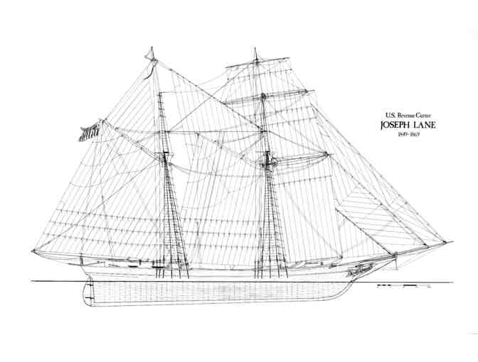 Set of Four (4) US Early Sailing Cutters by John A. Tilley