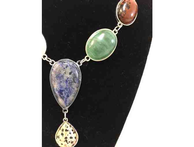 Necklace of Rose Quartz and Other Semi-Precious stones