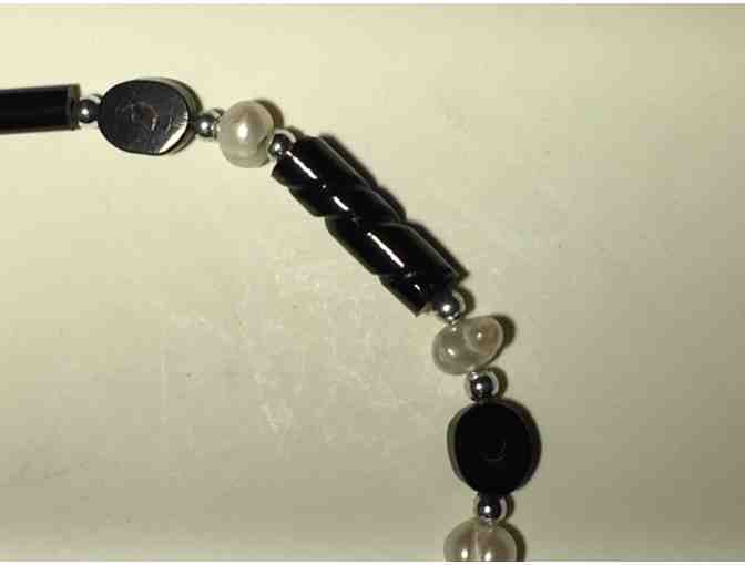 Necklace of Black Coral and Freshwater Pearls