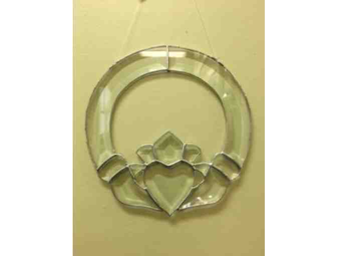 Glass Claddaugh Art Piece