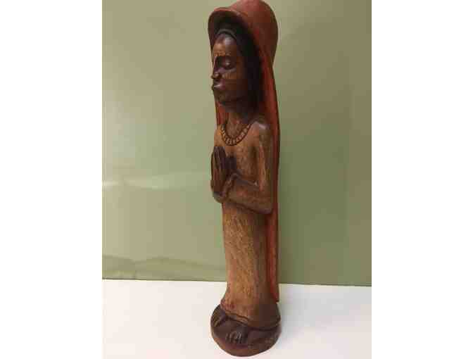 Wood Carving of Mary-Hand-carved in Haiti