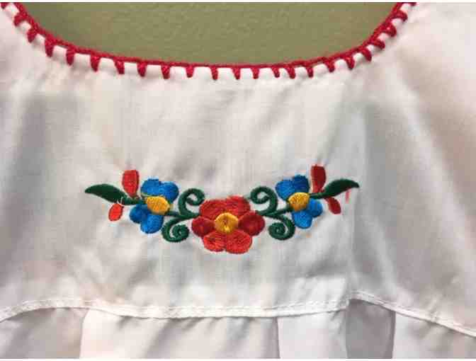 Embroidered White Blouse-Handmade in Mexcio