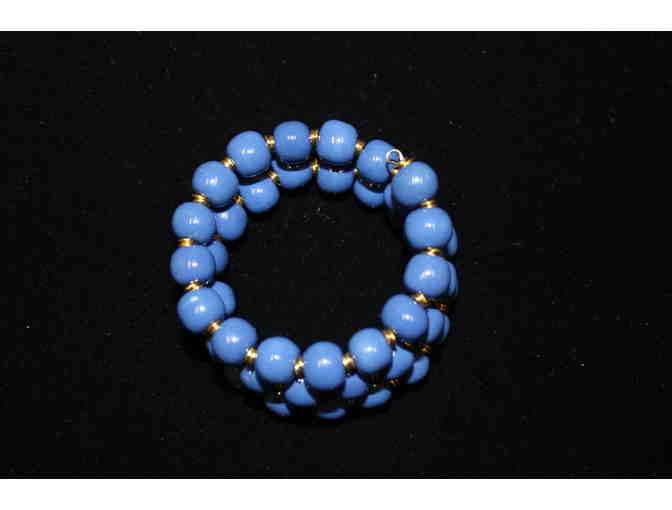 Kazuri Bead Bracelet - blue