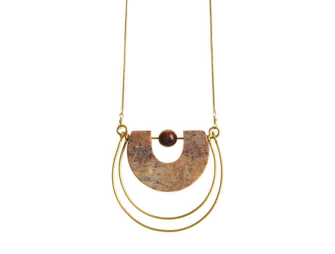 Gorara and Brass Horseshoe Necklace
