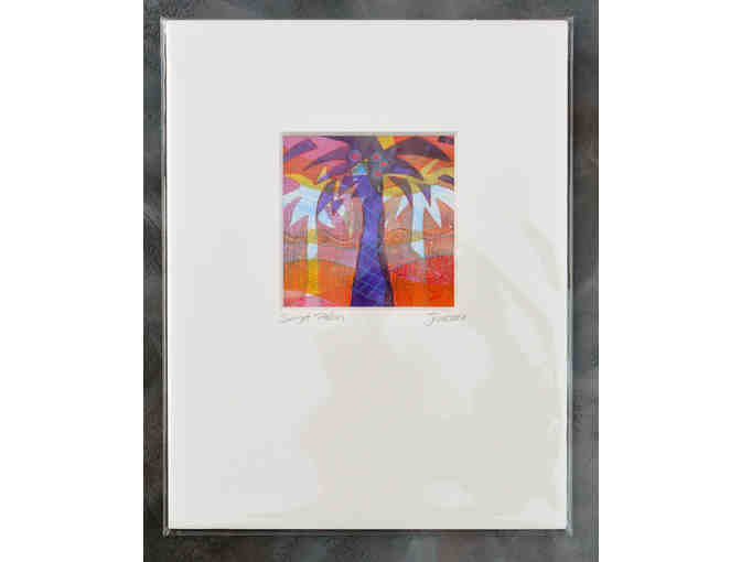 Sunset Palms original watercolor painting