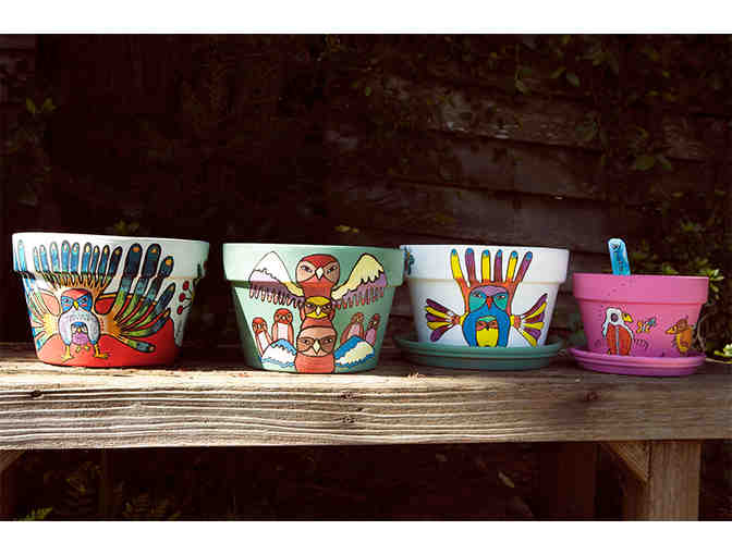 Classroom Art Project : Mrs. Simington - Garden Pottery Set of 4