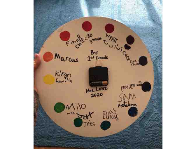 Class Art- Color Wheel Clock  (1st Grade, Ms. Lenz)