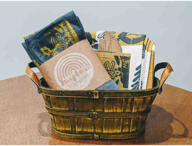 Class Art- Leaf Block Printed Table Linens (3rd Grade, Mrs. Riccabona)