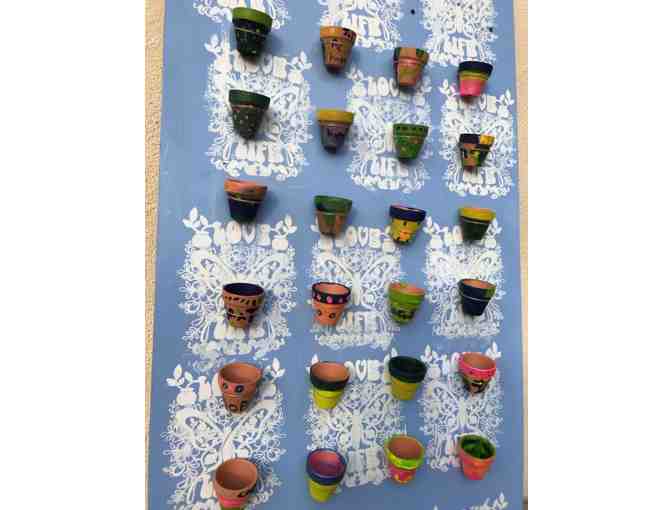 Class Art-- Wall of Planters (4th Grade, Mrs. Bates)