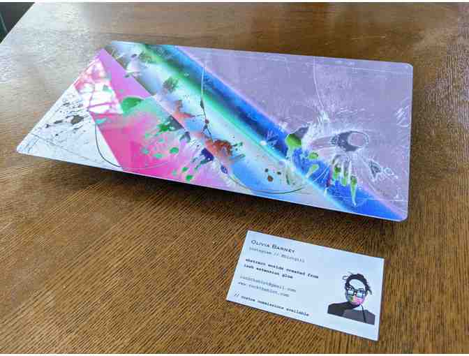 Blotgirl digital print on metal