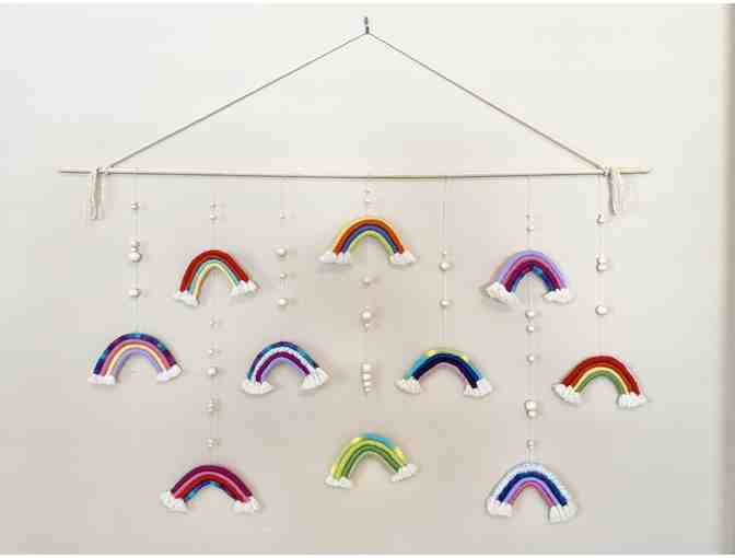 Class Art- Fiber Rainbow Wall Hanging #1  (Kindergarten/1st, Ms. Howell/Holt)